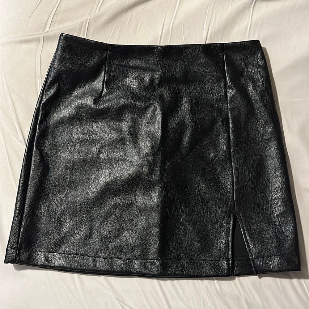 Faux leather Wild fable skirt